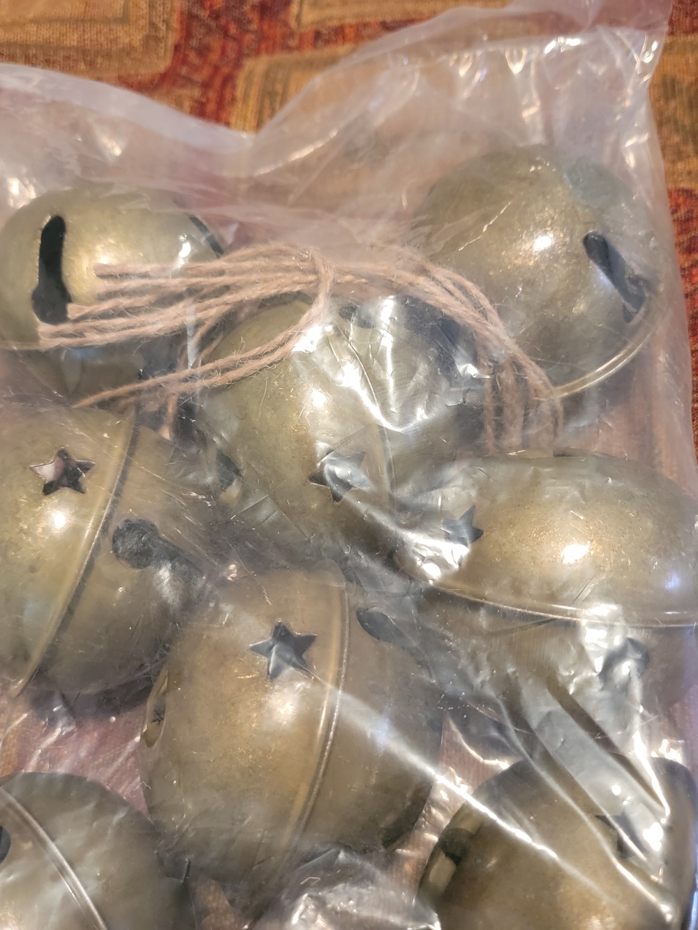 Rustic BRASS Jingle Bells String Set - Picture 7 of 7
